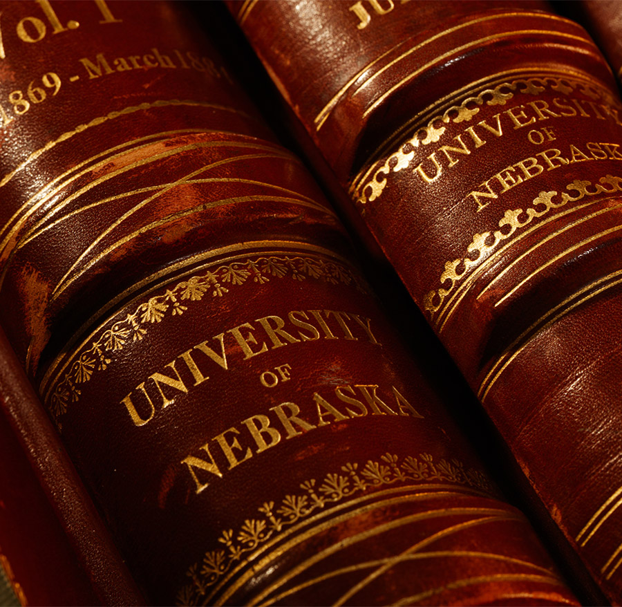 Book edge of University of Nebraska charter